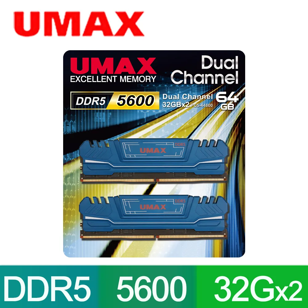 UMAX DDR5 5600 64GB(32Gx2) 桌上型記憶體(2048X8) 歷史價格詳細信息