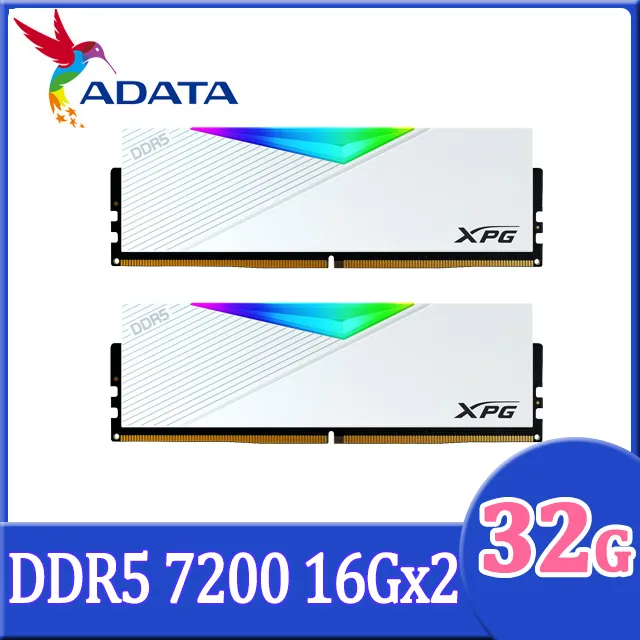 ADATA 威剛 XPG Lancer DDR5 7200 32GB(16Gx2) RGB 桌上型超頻記憶體(白色) (AX5U7200C3416G-DCLARWH) 歷史價格詳細信息
