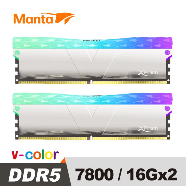 v-color 全何 MANTA XPRISM 系列 DDR5 7800 32GB (16GB*2) RGB 桌上型超頻記憶體 (銀) 歷史價格詳細信息