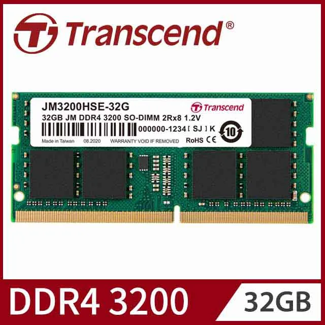 創見 Transcend JetRam DDR4-3200 32G 筆記型電腦記憶體【風和資訊】 歷史價格詳細信息