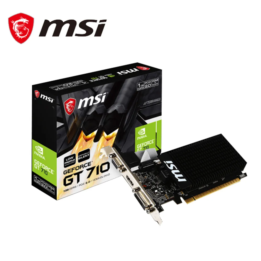 微星gt710 1G HDMI 獨立顯卡半高刀卡品牌機升級ITX小顯卡 亮機卡 歷史價格詳細信息