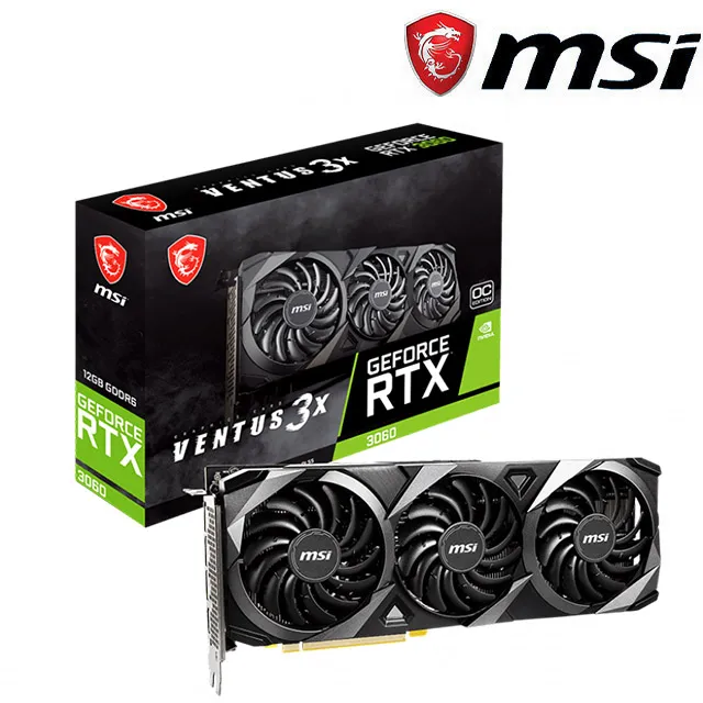 微星MSI RTX 3060 12G VENTUS 3X OC PCI-E顯示卡 價格比較,價格查詢,歷史價格詳細信息