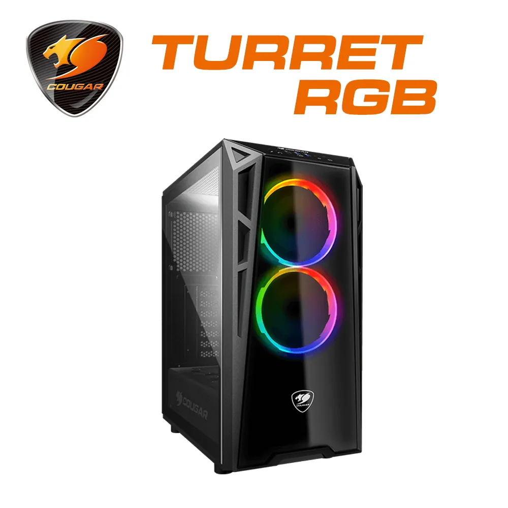 【COUGAR 美洲獅】TURRET RGB 體積精巧搭配全景鋼化玻璃專業機箱 電腦機殼 主機殼 歷史價格詳細信息