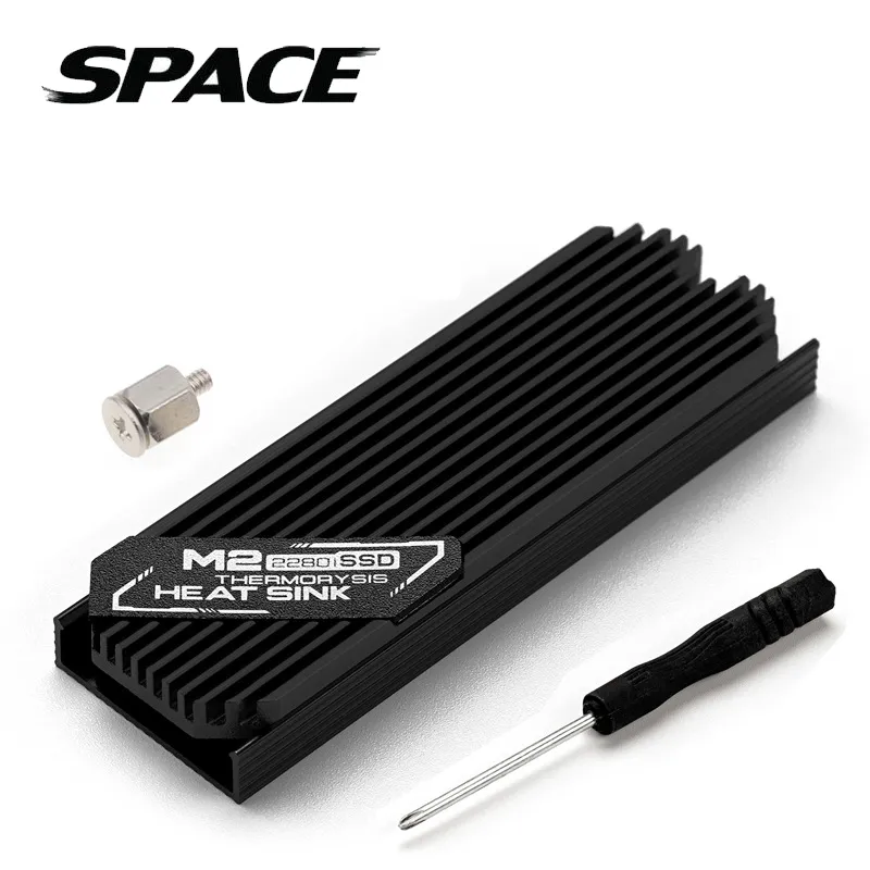 SPACE 強勁散熱鋁合金 M.2 2280 PCIe Nvme SSD散熱片-紅色 歷史價格詳細信息