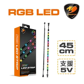 Cougar 美洲獅 RGB LED Strip 幻彩 ARGB燈條/長45公分/15顆LED燈/附帶磁鐵 歷史價格詳細信息
