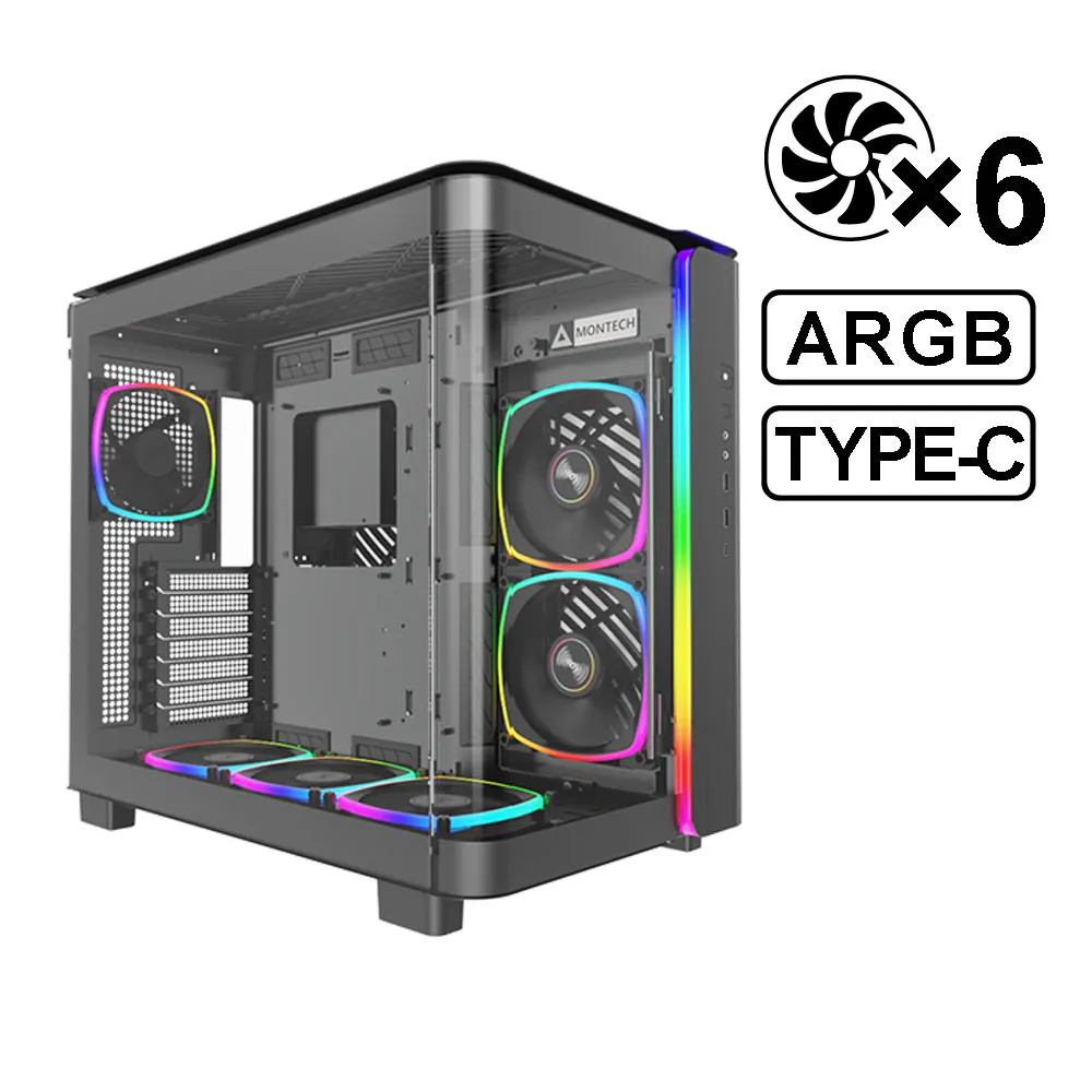 MONTECH 君主 KING 95 分艙設計 全景玻璃透側 ATX機殼《白》 歷史價格詳細信息