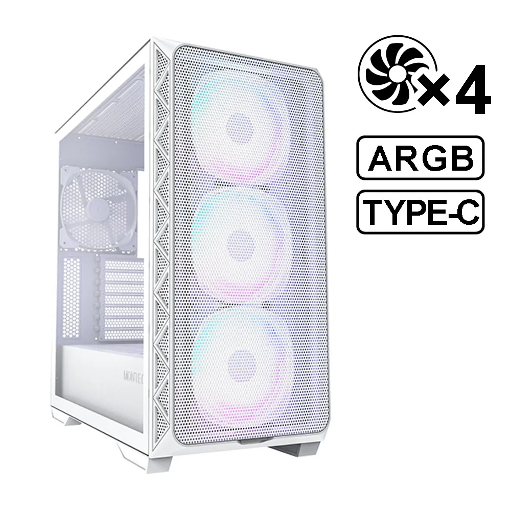 MONTECH(君主) Air 903 MAX WHITE 電腦機殼 (白) 內含14cm風扇*4/TYPE-C/支援直立顯卡 價格比較,價格查詢,歷史價格詳細信息