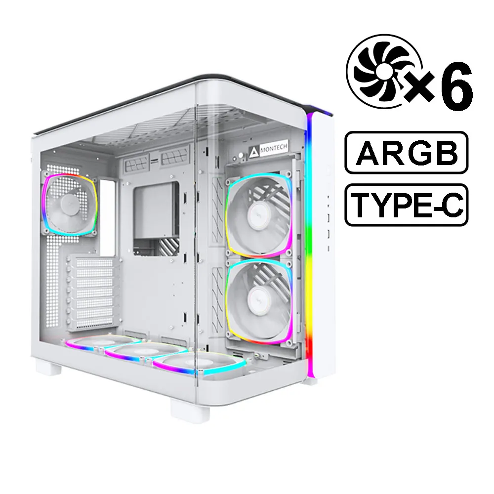 MONTECH 君主 KING 95 分艙設計 全景玻璃透側 ATX機殼《白》 歷史價格詳細信息