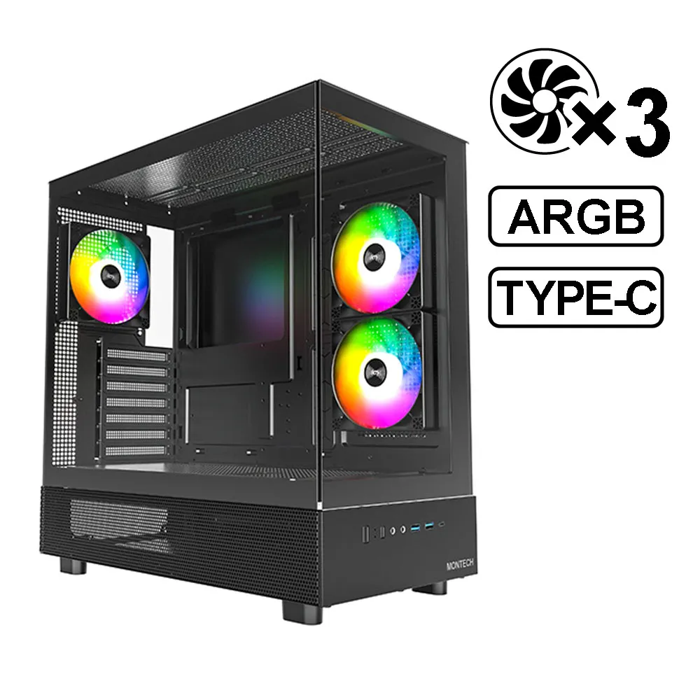 MONTECH 君主 XR 白 全景玻璃透側機殼 (ATX/Type-C/塔散175mm) 歷史價格詳細信息