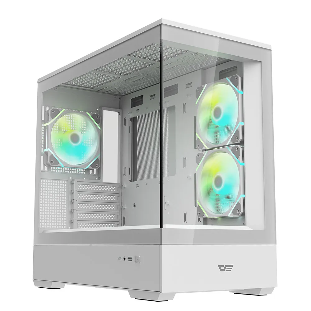 DarkFlash MOTI 鏡之島 白 /玻璃透側/M-ATX + DarkFlash DM12R PRO(白) 反向扇x3 歷史價格詳細信息