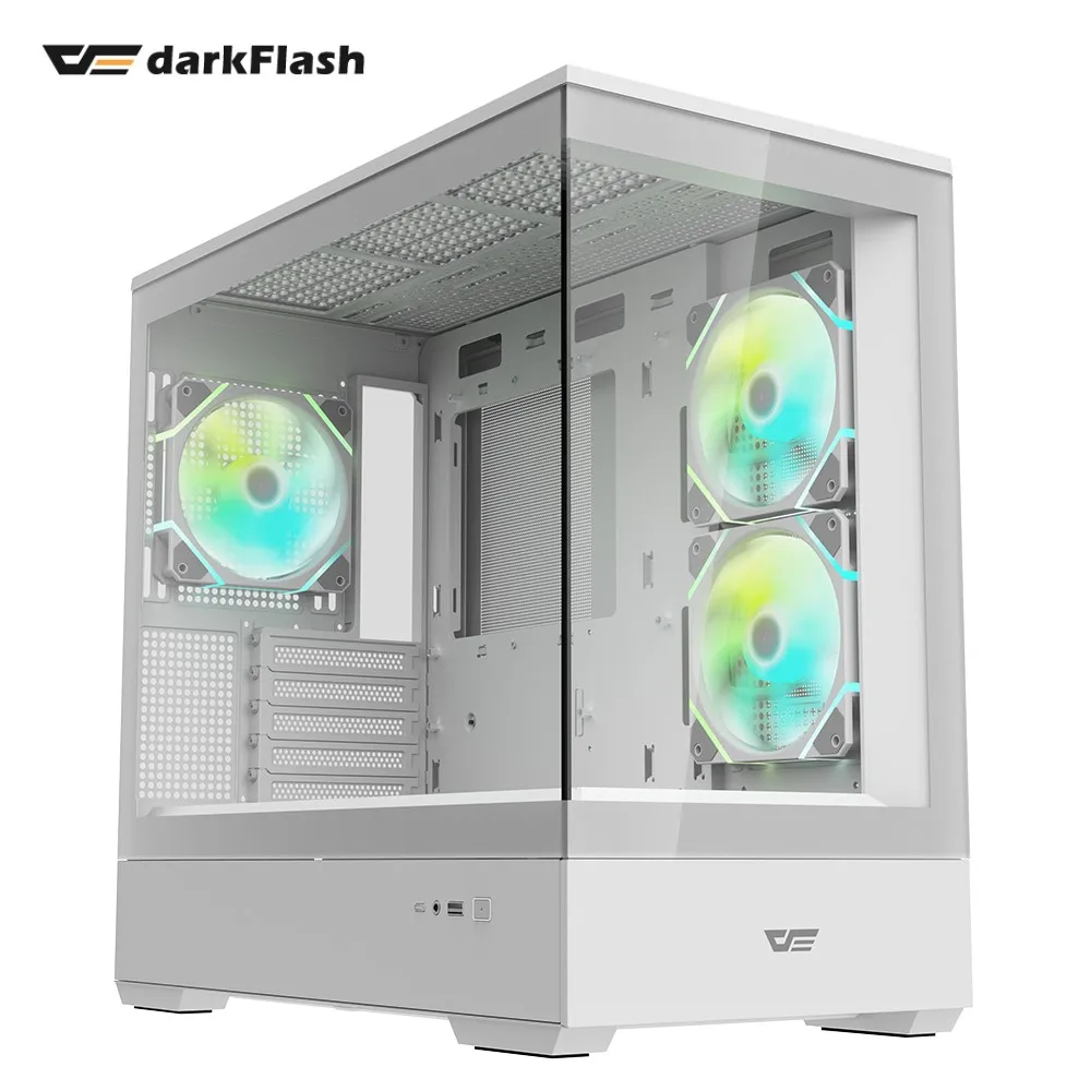 DarkFlash MOTI 鏡之島 白 /玻璃透側/M-ATX + DarkFlash DM12R PRO(白) 反向扇x3 歷史價格詳細信息