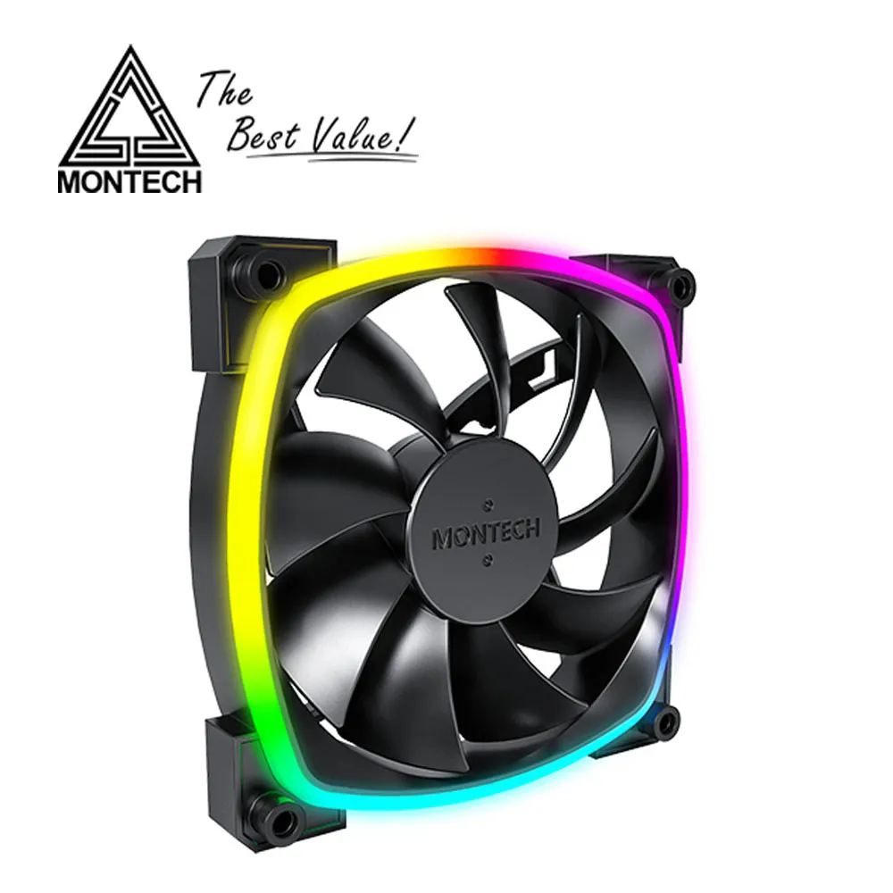 MONTECH 君主 AX120 PWM ARGB 1600轉 動態液壓軸承靜音風扇《黑》 歷史價格詳細信息
