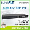 BulletPoE BPS1620-G150W 16-PORT Gigabit PoE+2-port SFP Switch 網路電源交換器 歷史價格詳細信息