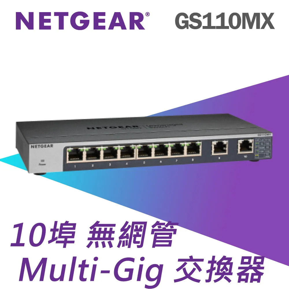 NETGEAR GS110MX 10埠 Multi-Giga 交換器 無網管/無風扇式設計/5速交換器/德總電腦 歷史價格詳細信息