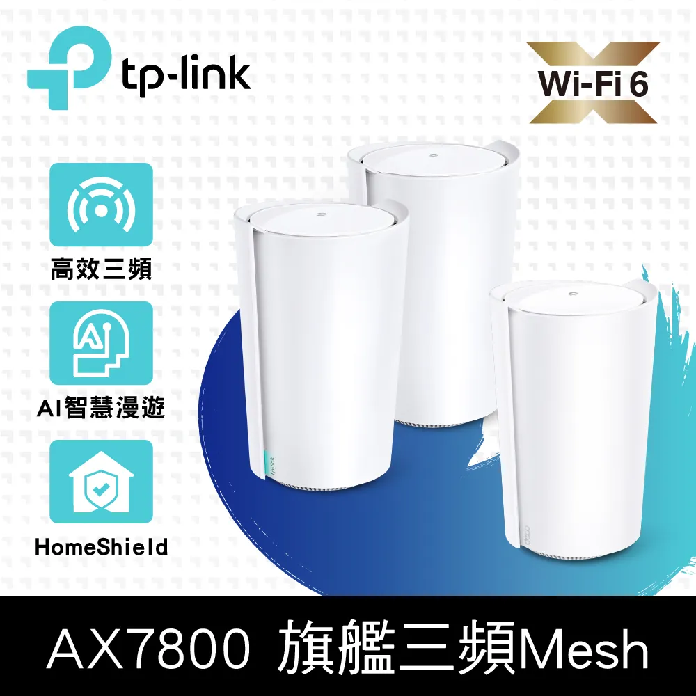 TP-Link Deco X95 AX7800 三頻 AI-智慧漫遊 真Mesh 無線網路WiFi 6 網狀路由器（Wi-Fi 6分享器）(2入) 歷史價格詳細信息