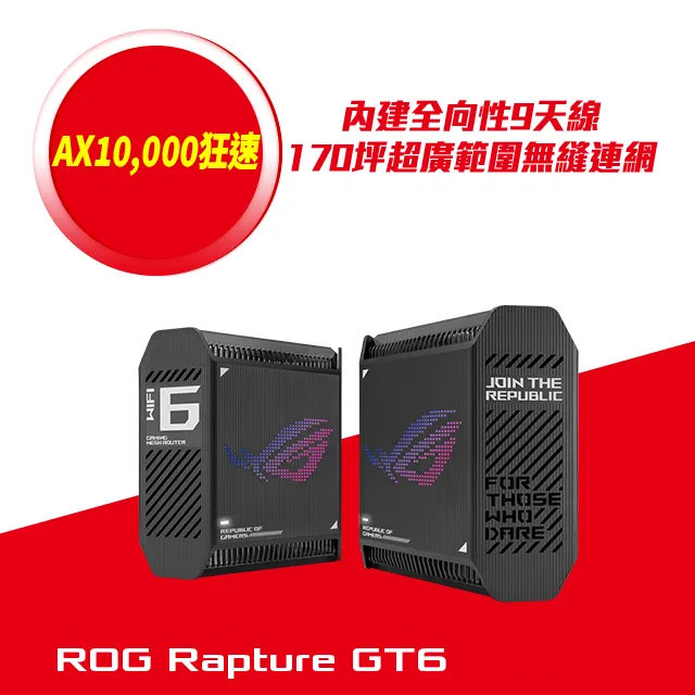 ASUS 華碩 ROG RAPTURE GT6 WiFi 6 Ai Mesh 分享器 路由器《白》(雙入組) 歷史價格詳細信息