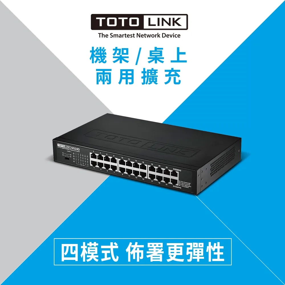 TOTOLINK SG24D 24埠Giga 桌上型/機架式鐵殼交換器 歷史價格詳細信息