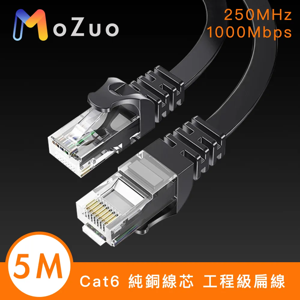 【魔宙】Cat6 純銅線芯抗干擾 飆速千兆網路工程級扁線 8M 歷史價格詳細信息