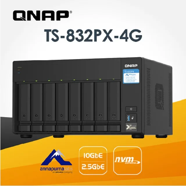 QNAP 威聯通 TS-832PX-4G NAS (8BayARM4G10GbE) 網路儲存伺服器 (不含硬碟) 歷史價格詳細信息