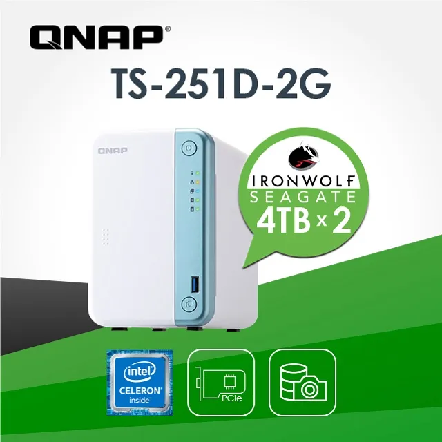 [希捷IronWolf 4TB*2] QNAP TVS-872X-i5-8G 8Bay NAS 歷史價格詳細信息