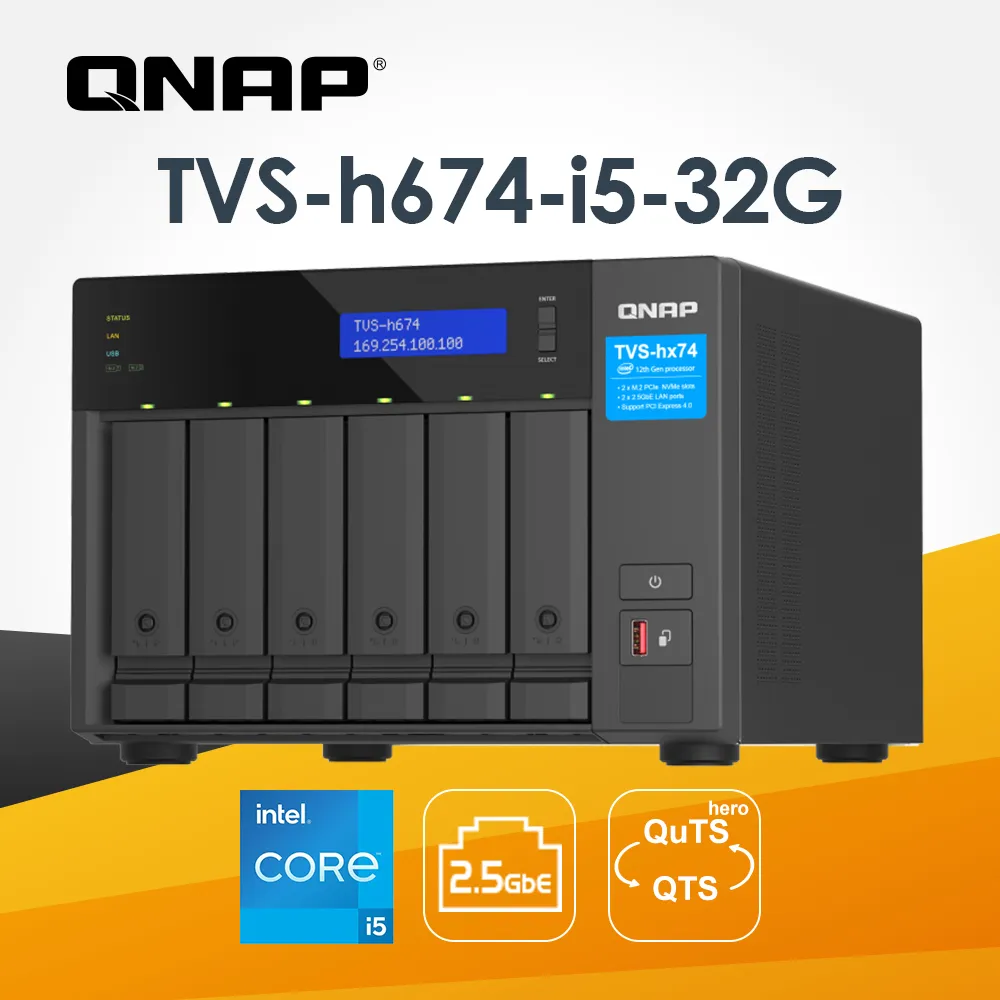 QNAP 威聯通 TVS-h674-i5-32G 6-Bay 2.5GbE NAS(不含硬碟) 歷史價格詳細信息