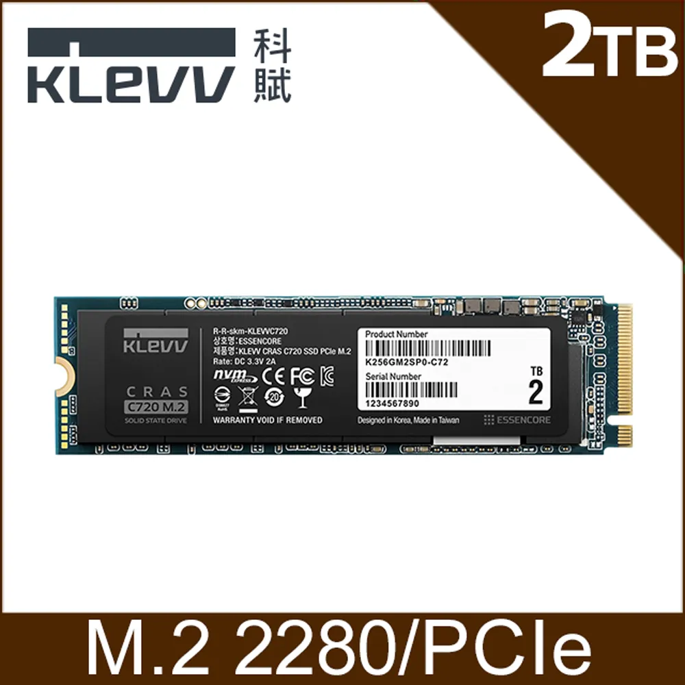 KLEVV科賦 CRAS C720 512GB/M.2 PCIe 2280/SSD固態硬碟/原價屋 歷史價格詳細信息