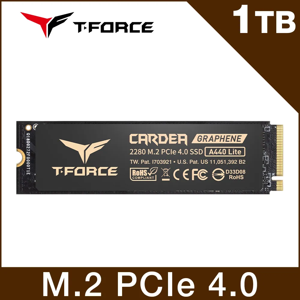 【Team 十銓】T-FORCE A440 Lite 1TB M.2 2280 PCIe 4.0 ssd固態硬碟 含散熱片 5年保(最高讀取7400MB/s) 歷史價格詳細信息