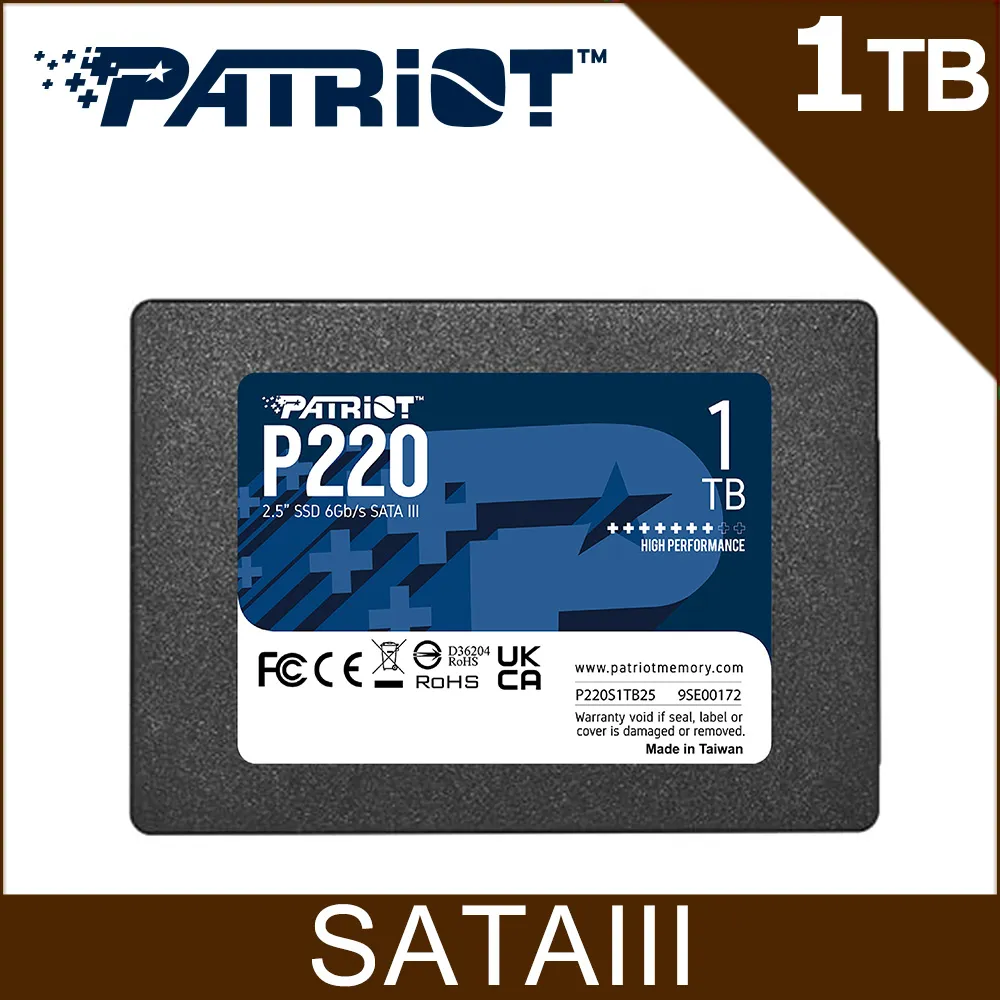 【PATRiOT 博帝】P220 SATA III 2.5吋 512GB SSD固態硬碟 歷史價格詳細信息