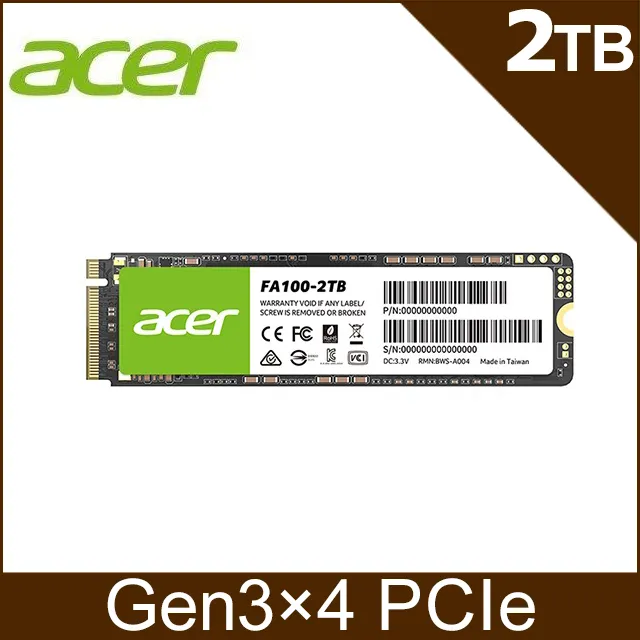【Acer 宏碁】FA200 1TB QLC M.2 PCIe Gen4 ssd固態硬碟 5年保固(最高讀取7200MB/s) 歷史價格詳細信息
