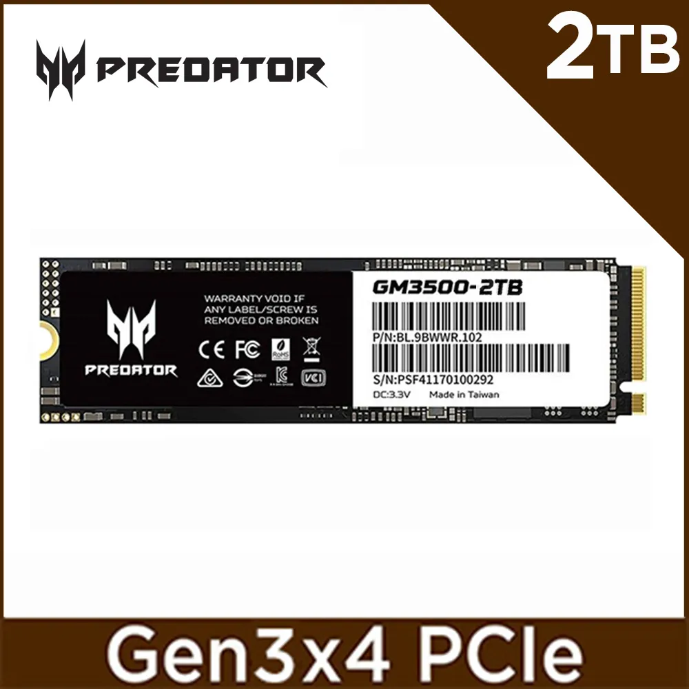 Acer Predator GM3500 1TB M.2 2280 PCIe Gen3x4 SSD固態硬碟 歷史價格詳細信息