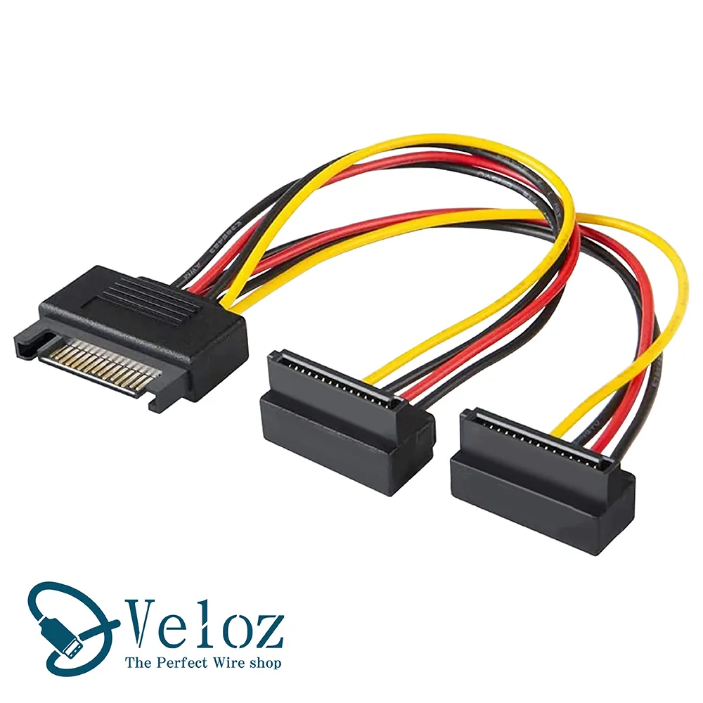 Veloz- 15pin公轉母一分二直角頭SATA電源線(SA-05)/兩入一組 歷史價格詳細信息