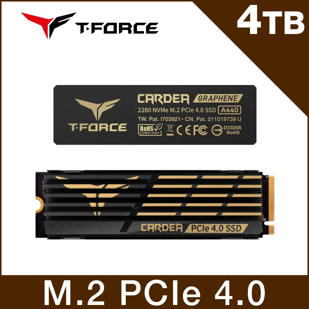 【Team 十銓】T-FORCE A440 Lite 1TB M.2 2280 PCIe 4.0 ssd固態硬碟 含散熱片 5年保(最高讀取7400MB/s) 歷史價格詳細信息