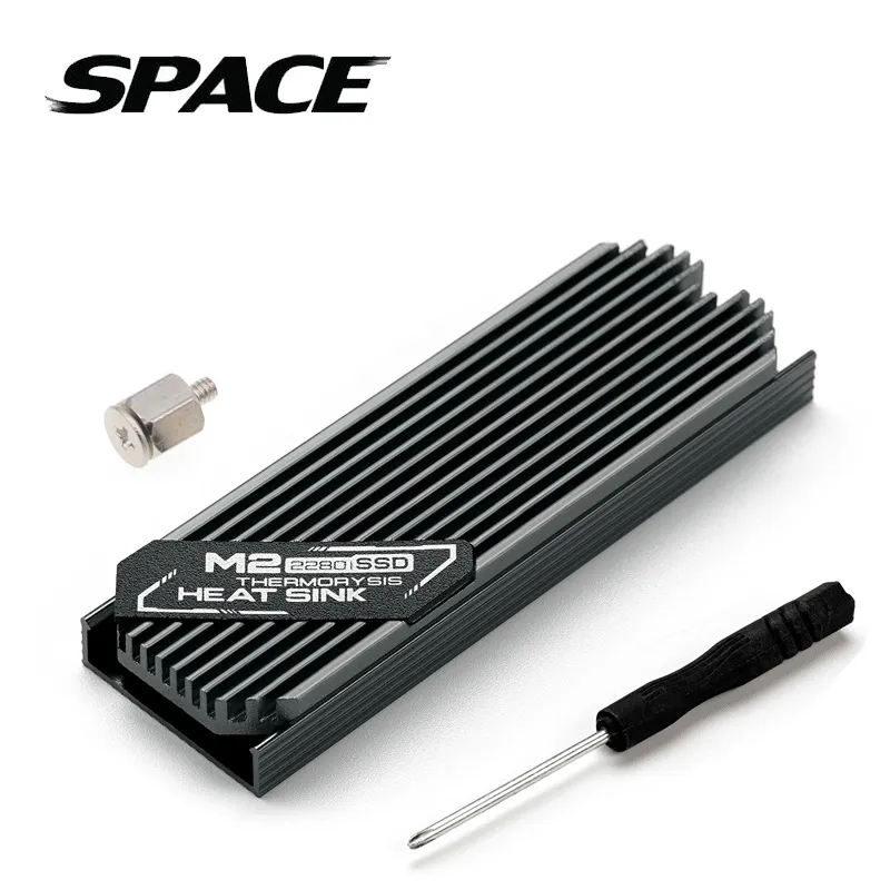 SPACE 強勁散熱鋁合金 M.2 2280 PCIe Nvme SSD散熱片-紅色 歷史價格詳細信息