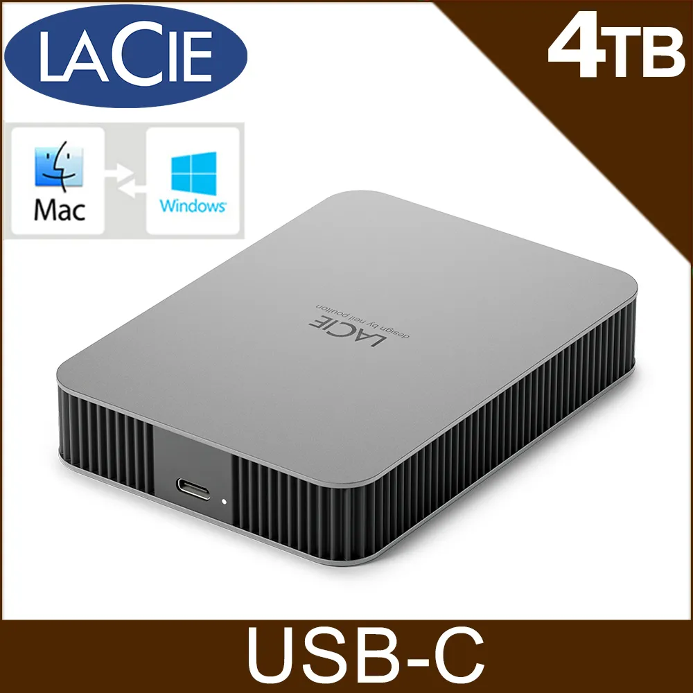 LaCie Mobile Drive 2TB USB-C USB 3.0 可攜式硬碟 太空灰 歷史價格詳細信息