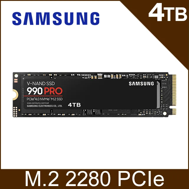 SAMSUNG三星 990 PRO 4TB NVMe M.2 2280 PCIe 固態硬碟 MZ-V9P4T0BW 歷史價格詳細信息