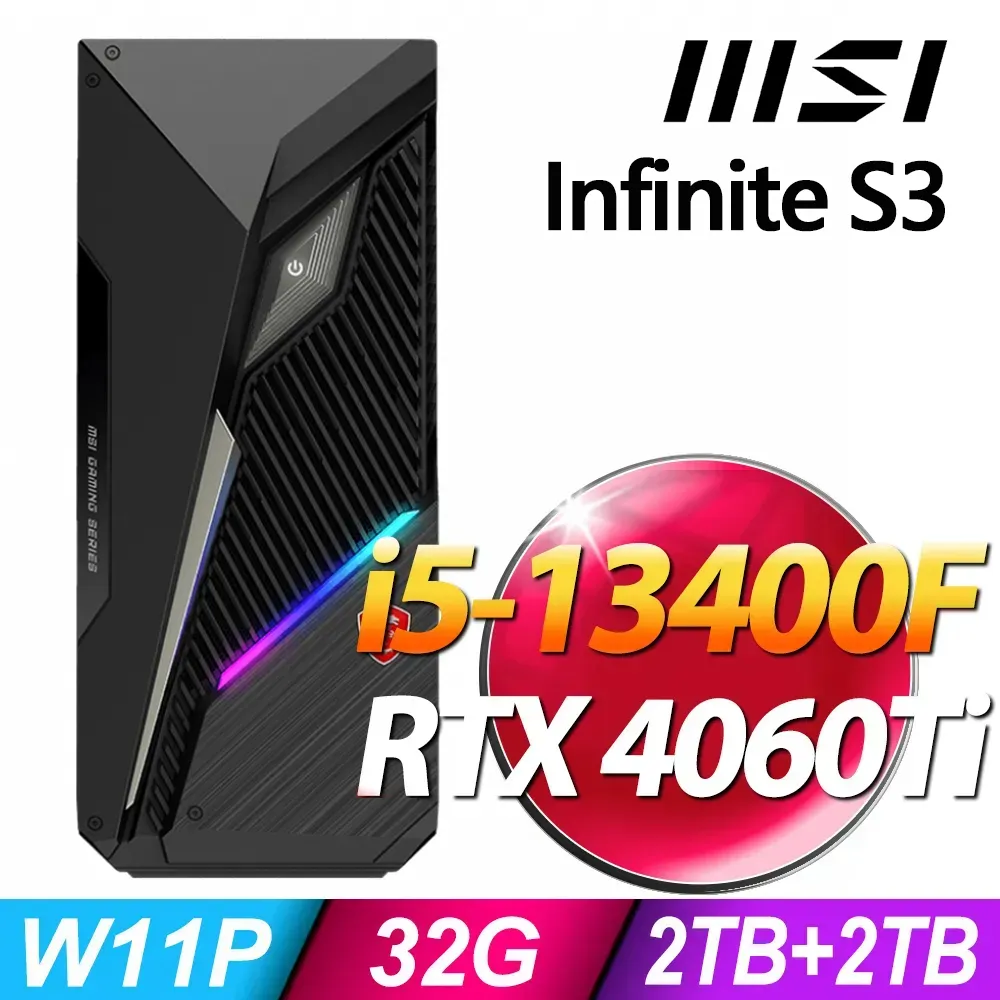 MSI Infinite S3 13NUD-883TW(i5-13400F/16G/1T SSD/RTX4060Ti-8G VENTUS/W11) 歷史價格詳細信息
