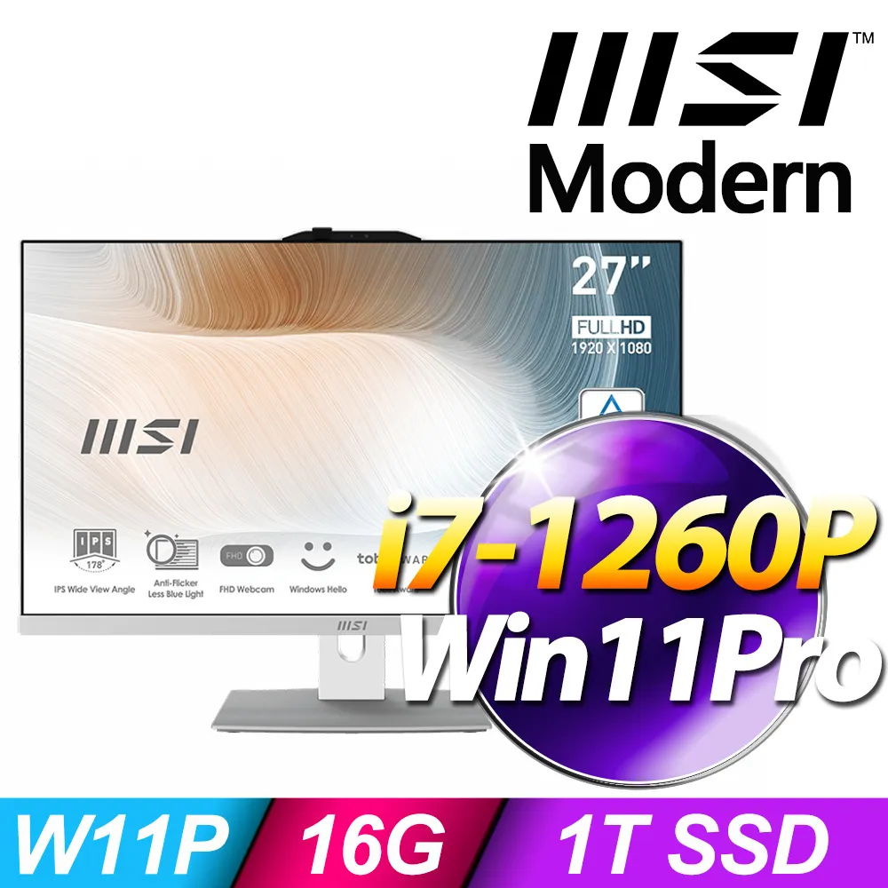 Modern AM272P 12M-430TW 27吋 液晶電腦 白色AIO一體機 16GB 升降螢幕 MSI579 歷史價格詳細信息