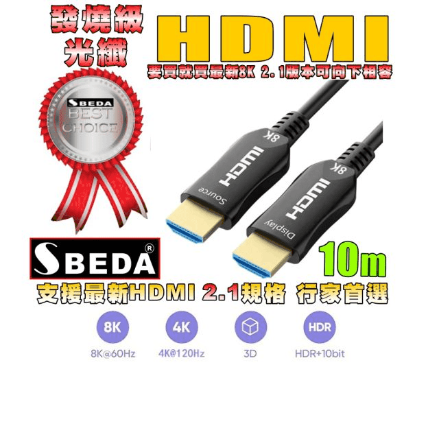 發燒級SBEDA HDMI2.1版光纖訊號線(20米) 歷史價格詳細信息