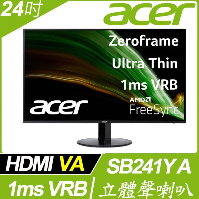 Acer SA241Y H  超薄護眼螢幕(24型/FHD/HDMI/喇叭/VA) 歷史價格詳細信息