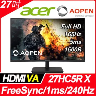 AOPEN 27HC5R 曲面螢幕 (27吋/FHD/HDMI/喇叭/VA) 歷史價格詳細信息