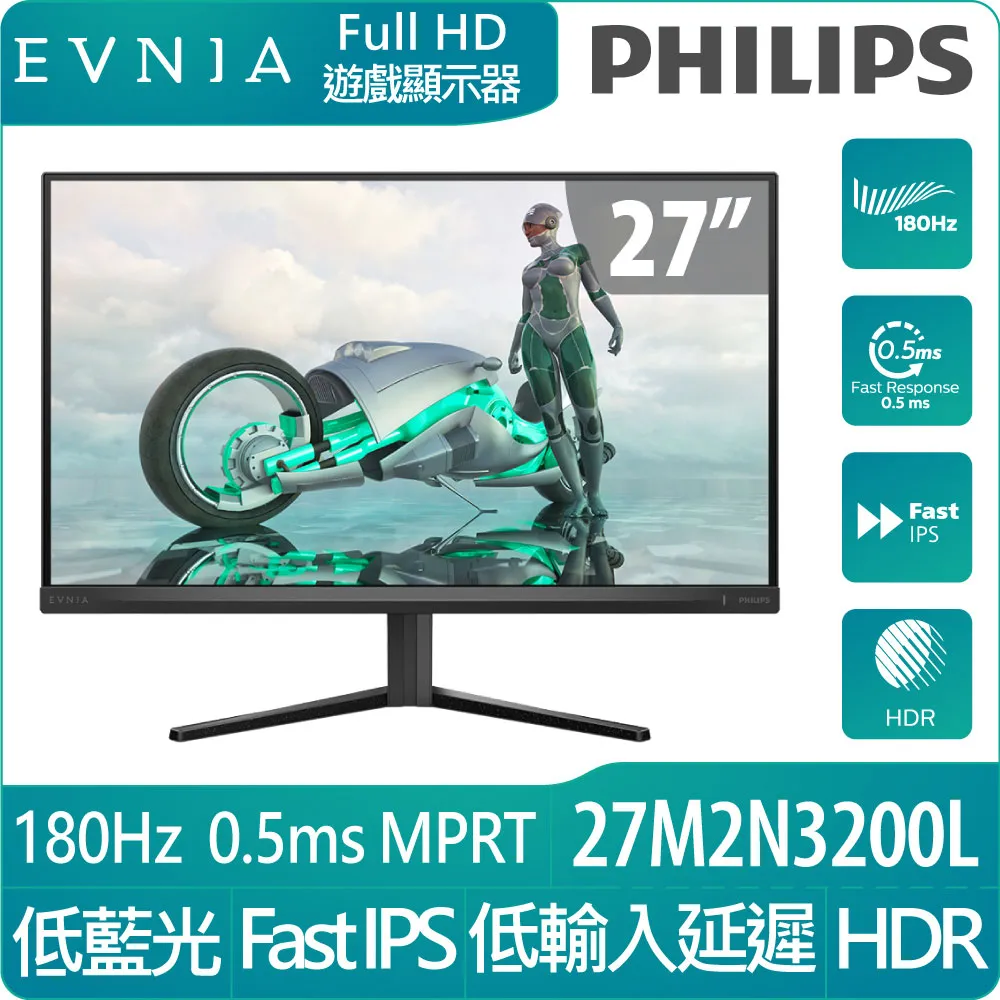 PHILIPS 27M2N3200A HDR電競螢幕(27型/FHD/180Hz/0.5ms/IPS) 歷史價格詳細信息