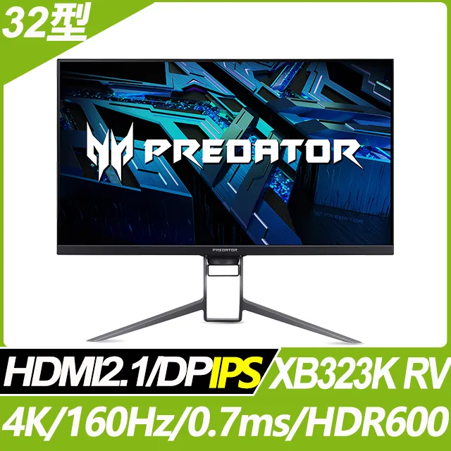 Acer Predator XB323K RV HDR600電競螢幕(32型/4K/160Hz/0.7ms/IPS/HDMI2.1/Type-C) 歷史價格詳細信息