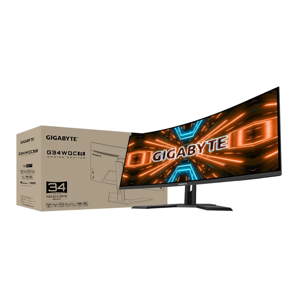 GIGABYTE G34WQC A VA曲面電競螢幕3‎440x1440/1500R144HZ/HDMI/DP 廠商直送 歷史價格詳細信息