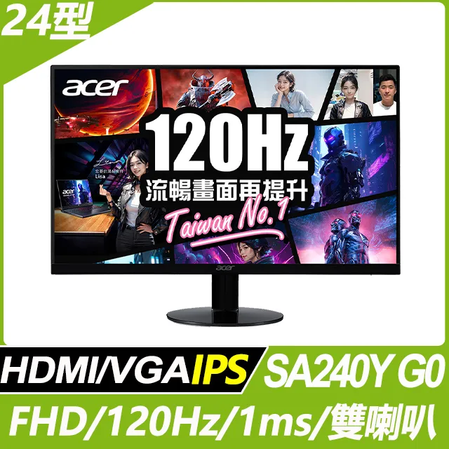 Acer SA241Y H  超薄護眼螢幕(24型/FHD/HDMI/喇叭/VA) 歷史價格詳細信息