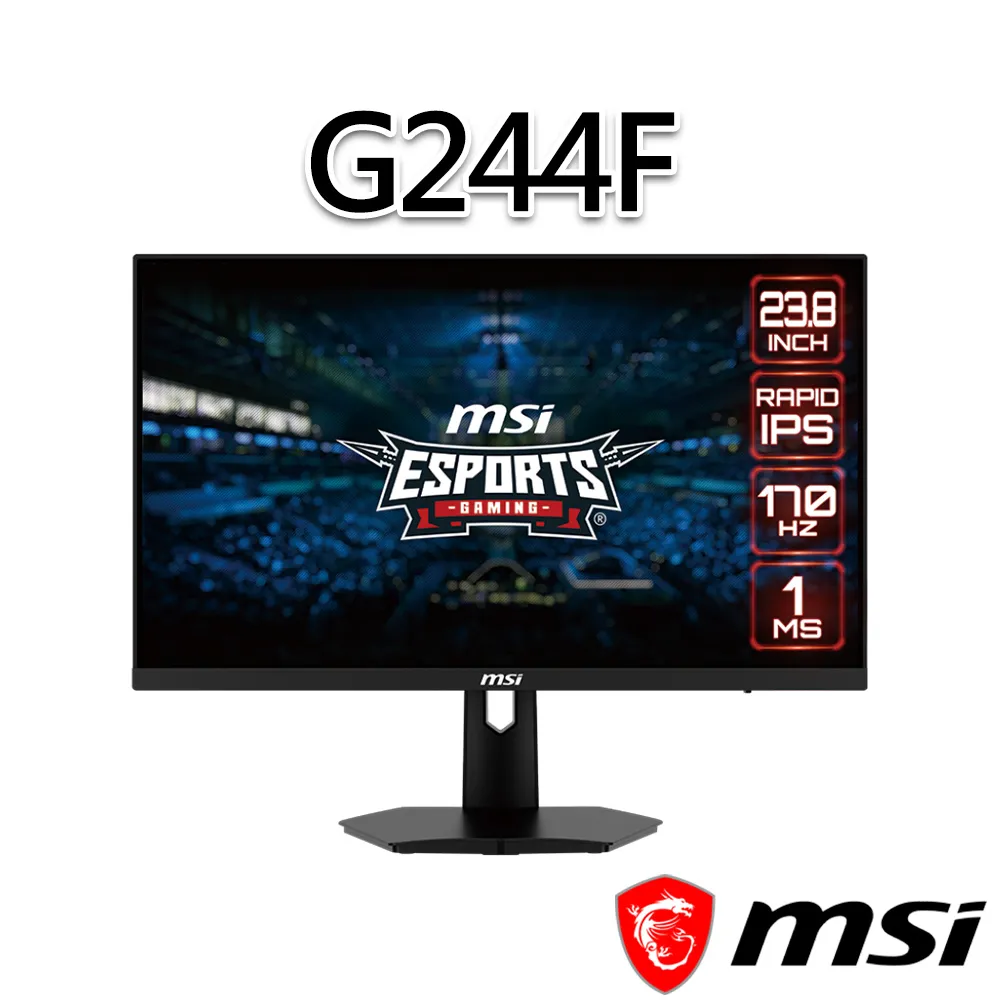 MSI微星 G244F 23.8吋 螢幕/Rapid IPS/170Hz/1ms/夜視黑平衡 現貨 廠商直送 歷史價格詳細信息