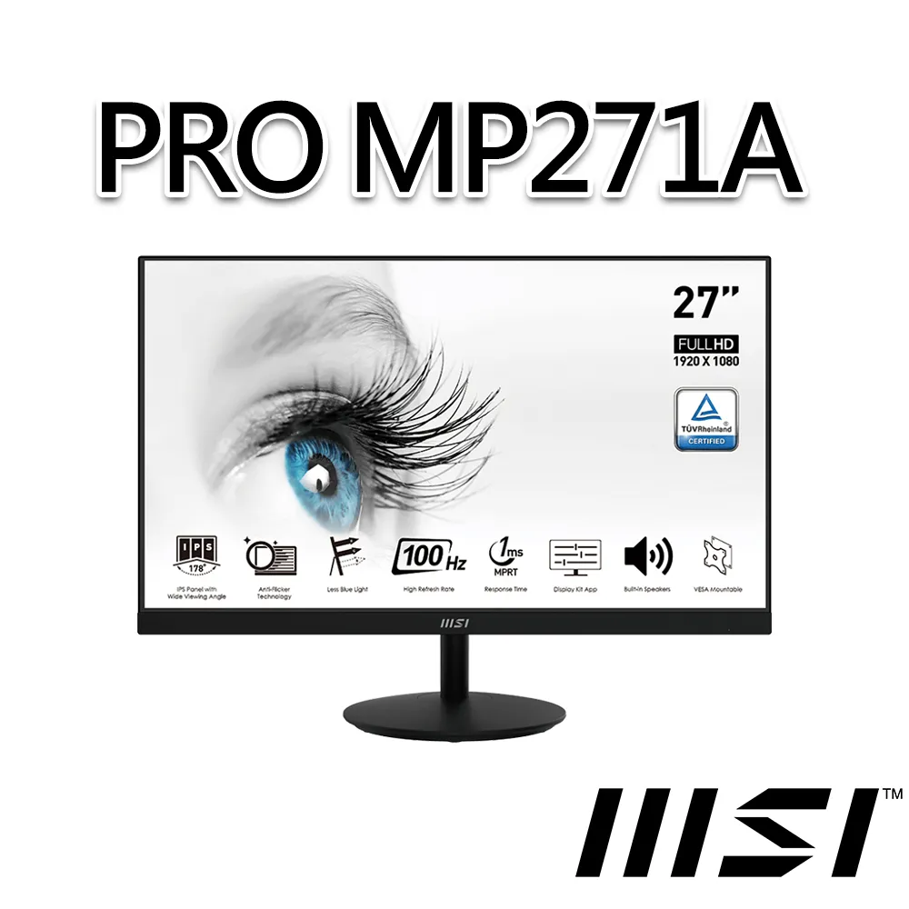 MSI MP271 27吋 液晶螢幕 電腦螢幕 顯示器 HDMI IPS 螢幕 薄邊框 可壁掛 有喇叭 廠商直送 歷史價格詳細信息