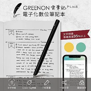 GREENON 雲筆記 Plus 電子化數位筆記本 智慧筆畫辨識 即時同步 歷史價格詳細信息