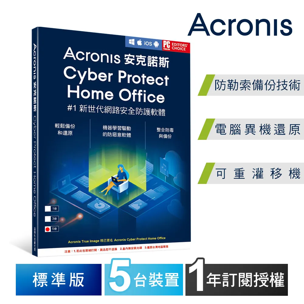 【Acronis 安克諾斯】Acronis Cyber Protect Home Office(2024 一次性授權-1台裝置-盒裝版) 歷史價格詳細信息