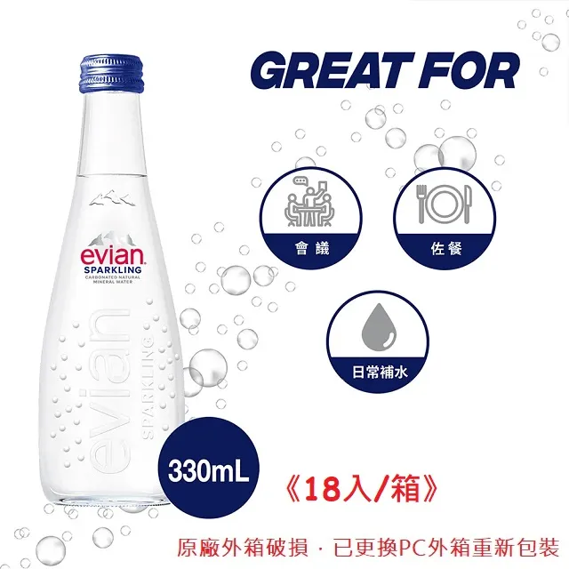 Evian 氣泡天然礦泉水 330毫升 X 20入 W137229 歷史價格詳細信息