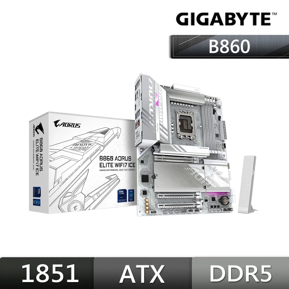 技嘉GIGABYTE B860 AORUS ELITE WIFI7 ICE Intel 主機板 價格比較,價格查詢,歷史價格詳細信息